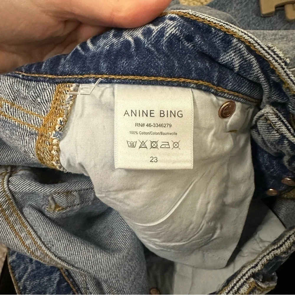 ANINE BING Betty High Rise Relaxed Slim Jeans SZ 23 - Picture 5 of 8